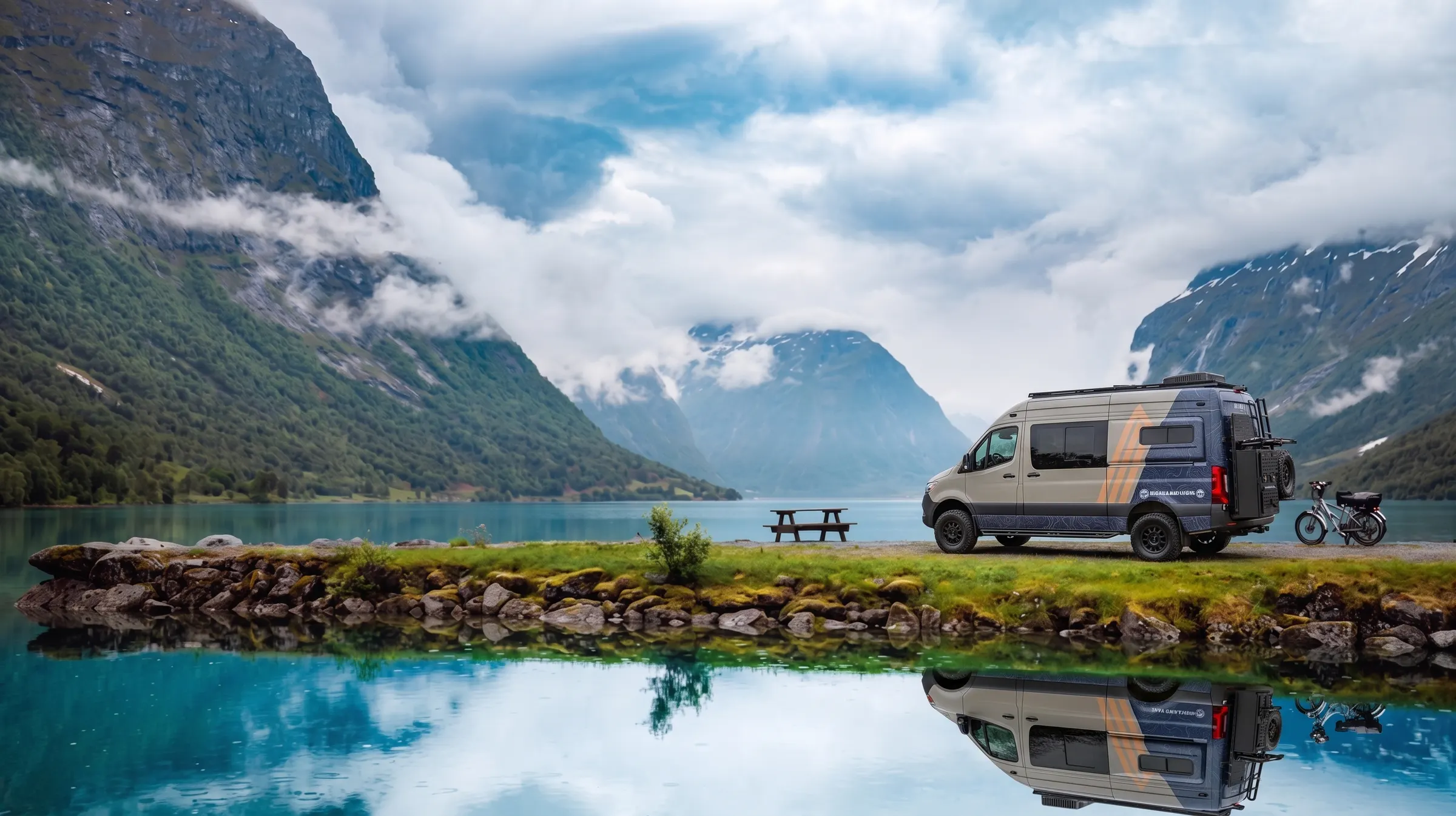 National park and campervan