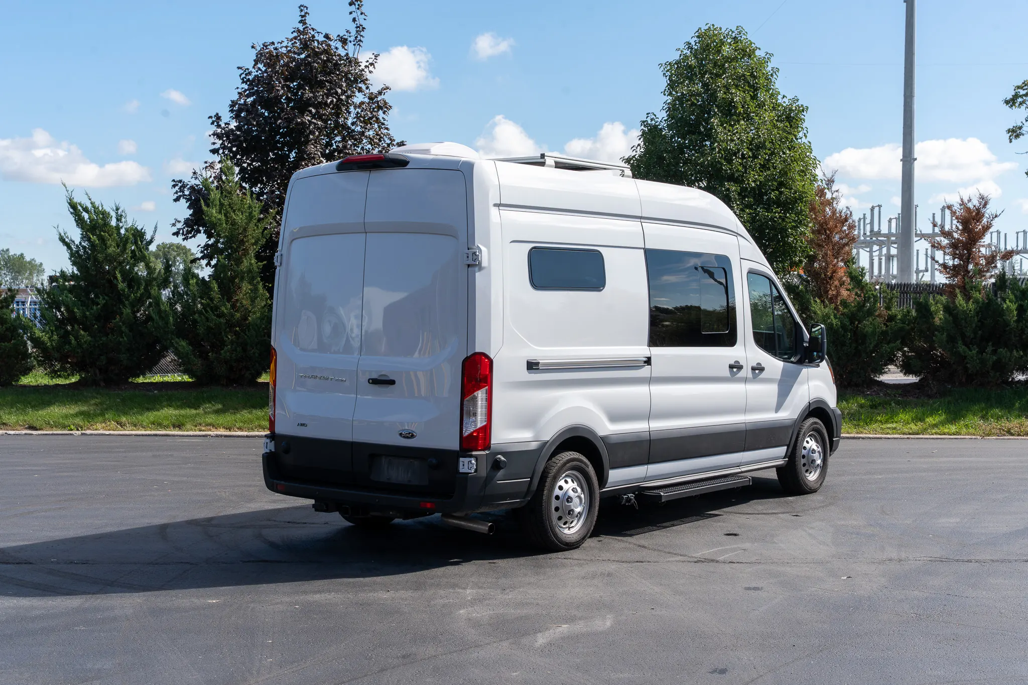 The rear, three-quarter view from the passenger side