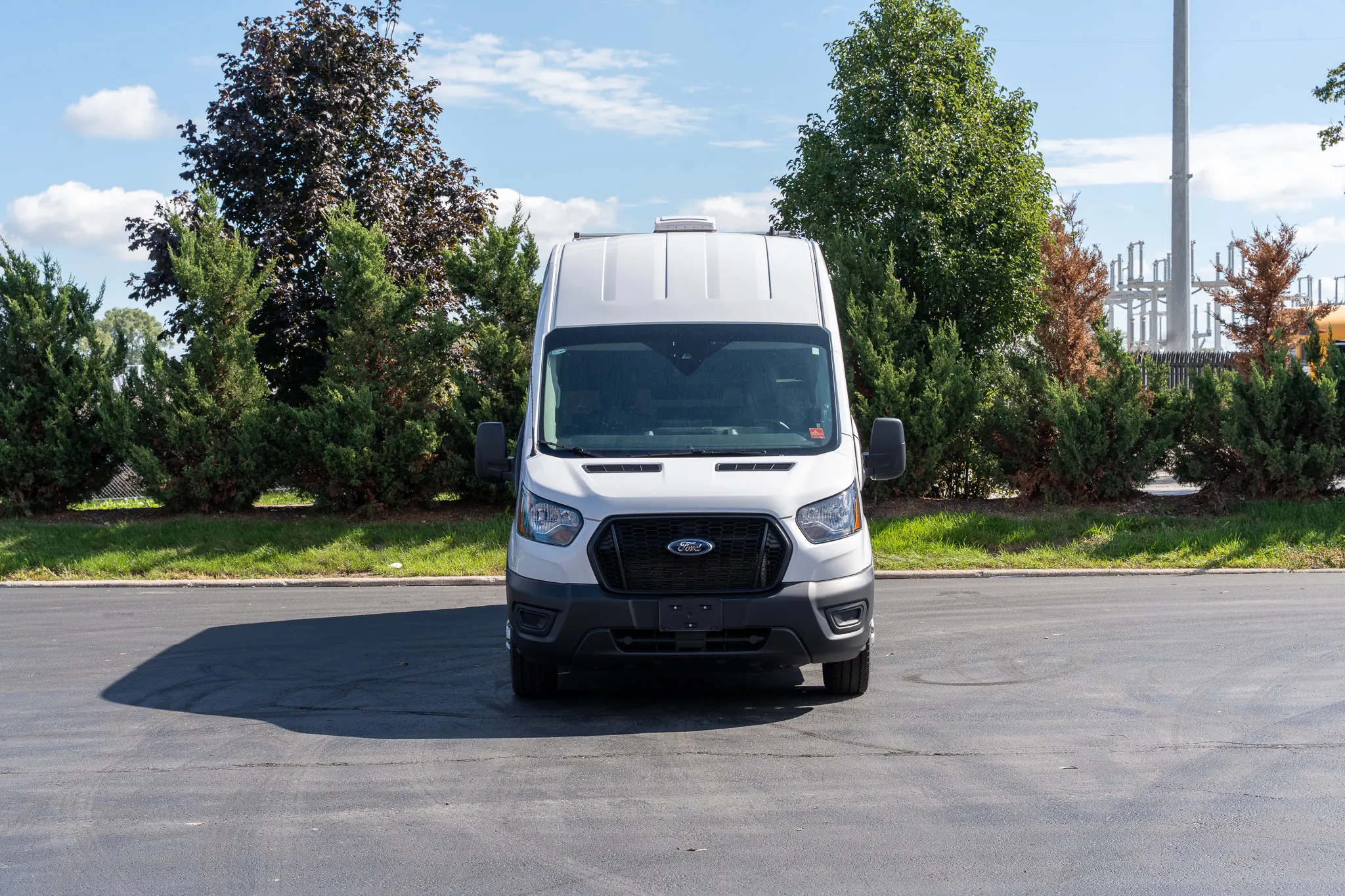 The van from straight ahead